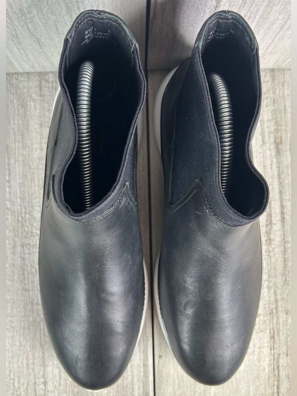 Cole Haan 3.ZeroGrand Chelsea Sneaker Boot Black Leather Slip-On Womens Size 8 B - Picture 7 of 11